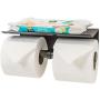 Neater Nest Reversible Toilet Paper Holder with Phone Shelf, Modern Style (Oil Rubbed Bronze, Double)