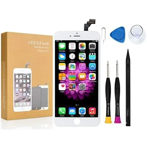 Compatible with iPhone 6 Plus Screen Replacement COASD LCD Digitizer Touch Screen Assembly Set Model No.A1522 A1524 A1593 (White) Compatible with iPhone 6 Plus Screen Replacement COASD LCD Digitizer Touch Screen Assembly Set Model No.A1522 A1524 A1593 (White)