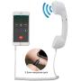 CM Vintage Retro Telephone Handset Cell Phone Receiver MIC Microphone for Cellphone Smartphone, 3.5 mm Socket (White)