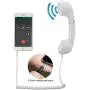 CM Vintage Retro Telephone Handset Cell Phone Receiver MIC Microphone for Cellphone Smartphone, 3.5 mm Socket (White)
