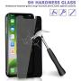 Ferilinso [4 Pack] 2 Pack Privacy Screen Protector + 2 Pack Camera Lens Protector for iPhone 11 Pro Max (6.5’’), Anti Glare/Spy/Scratch 9H Tempered Glass Film