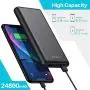 Portable Charger 24800mAh Power Bank with Smart LED Status, Dual USB Outputs, External Battery Pack Portable Phone Charger for iPhone, Samsung Galaxy, Tablet and More (Black) Portable Charger 24800mAh Power Bank with Smart LED Status, Dual USB Outputs, External Battery Pack Portable Phone Charger for iPhone, Samsung Galaxy, Tablet and More (Black)