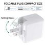 iPhone Charger iPad Charger,Baoota 2.4A 12W USB Wall Charger Foldable Portable Travel Plug and 2 Pack 8 Pin Charging Cable Compatible with iPhone,iPad