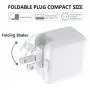 iPhone Charger iPad Charger,Baoota 2.4A 12W USB Wall Charger Foldable Portable Travel Plug and 2 Pack 8 Pin Charging Cable Compatible with iPhone,iPad