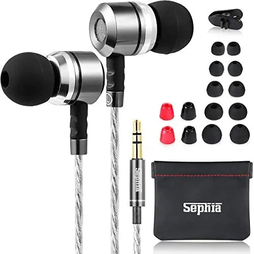 Sephia SP3060 Earbuds, Noise Isolating in Ear Headphones, Powerful Bass Sound, High Definition, Pure Audio, Earphones Compatible with iPhone, iPod, iPad, MP3 Players, Samsung Smartphones and Tablets Sephia SP3060 Earbuds, Noise Isolating in Ear Headphones, Powerful Bass Sound, High Definition, Pure Audio, Earphones Compatible with iPhone, iPod, iPad, MP3 Players, Samsung Smartphones and Tablets