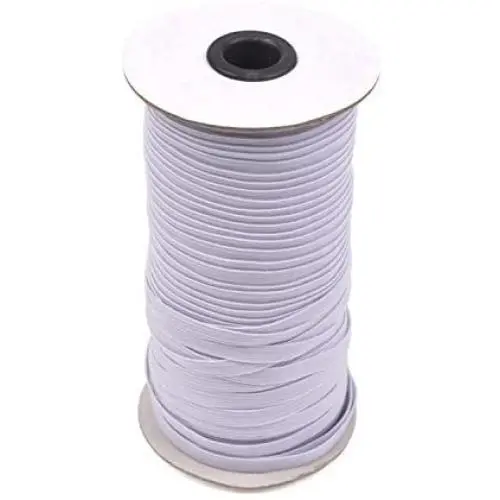 White 70-Yards Length 1/4" Width Braided Elastic Cord/Elastic Band/Elastic Rope/Bungee/White Heavy Stretch Knit Elastic Spool with Free Tape Measure White 70-Yards Length 1/4" Width Braided Elastic Cord/Elastic Band/Elastic Rope/Bungee/White Heavy Stretch Knit Elastic Spool with Free Tape Measure