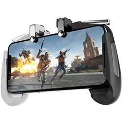Mobile Game Controller Compatible with PUBG Mobile/Fortnitee Mobile/Call of Duty Mobile, Sensitive Shoot and Aim Trigger L1R1 Compatible with Android & iPhone (Black)