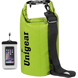 Unigear Dry Bag Waterproof, Floating and Lightweight Bags for Kayaking, Boating, Fishing, Swimming and Camping with Waterproof Phone Case