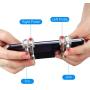 14 Pieces Mobile Game Controller Finger Sleeve Set Includes 12 Gaming Thumb Sleeve with 2 Mobile L1R1 Game Triggers for Mobile Phone Games