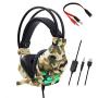GFDGFDG Gaming Headset for PS4, PC Surround Sound Over Ear Gaming Headphones with Noise Canceling Mic Camouflage LED Light, for Xbox Playstation 4 Laptop Smart Phone