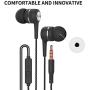 8 Pairs of bass in-Ear Headphones, Earbuds with Microphones, in-Ear Wired Stereo Earbuds, Suitable for iPhone, iPad, Android Smart Phones, Suitable for All 3.5mm interfaces.