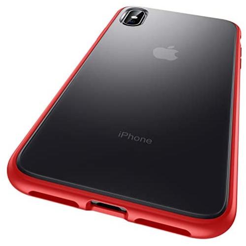 Meifigno Magic Series iPhone X Case, iPhone Xs Case, [Certified Military Protection][Agile Button], Translucent Matte PC with Soft Edges, Shockproof Protective Cover for Apple iPhone X/Xs 5.8", Red