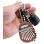 TIMESETL 8 Key Kalimba Mini Thumb Piano With Pendant, Portable Mbira Solid Wood Finger Piano for Kids and Adults Beginners
