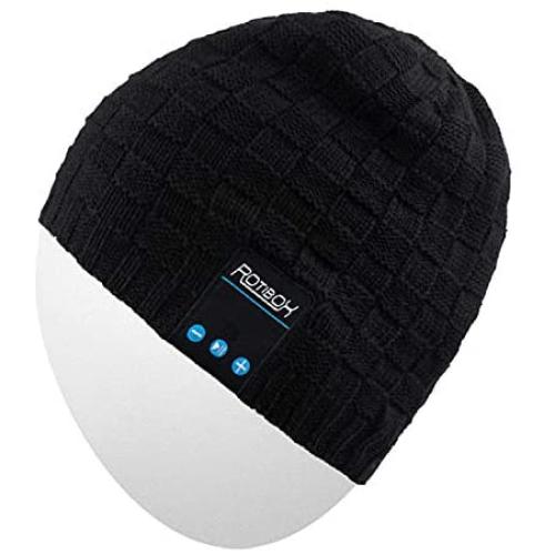 Rotibox Bluetooth Beanie Hat Wireless Headphone for Outdoor Sports Xmas Gifts