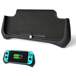 8000mAh Battery Charger Case for Switch Lite, Portable Charger Stand Shell Protective Case USB Type C for Nintend Switch Lite Console Fast Charging External Battery Pack（Black）