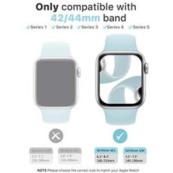 Sport Band Compatible for Apple Watch Band 38mm 40mm 42mm 44mm, EXCHAR Soft Silicone Band Replacement Wrist Strap for iWatch Series 5/4/3/2/1, Nike+, Sport, Edition