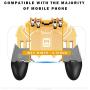 MEO Mobile Game Controller Compatible with PUBG [Six-Finger] - Game Controller with Gaming Trigger, Shoot Sensitive Controller Gamepad Aim & Fire Trigger