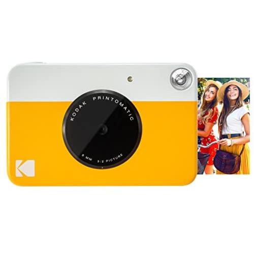 Zink KODAK Printomatic Digital Instant Print Camera (Yellow), Full Color Prints On ZINK 2x3" Sticky-Backed Photo Paper - Print Memories Instantly