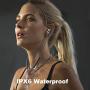 Bluetooth Headphones 5.0 Wireless Earbuds IPX6 Waterproof Quad Drivers HiFi with Stereo Bass, 10 Hours Play Time,Noise Cancelling Sweatproof Sport in-Ear Earphones for Running Workout Gym