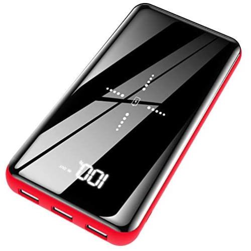 Wireless Portable Charger Power Bank 25000mAh - High Capacity with LCD Digital Display,3 USB Output & Dual Input External Battery Pack Compatible Smart Phones,Android Phones,Tablet and Other Devices