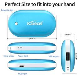 KARECEL Rechargeable Hand Warmers, Electric Hand Warmer 5200mAh Powerbank Reusable Handwarmers, Portable USB Hand Warmer Heater Battery Pocket Warmer, Best Gifts for Men and Women in Cold Winter