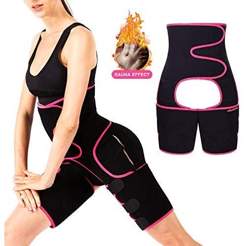 MIZATTO Womens Waist Trainer Thigh Trimmer, 3 in 1 Neoprene Butt Lifter Shapewear Belt