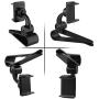Sun Visor Car Cell Phone Holder, Universal 360 Rotating Car Mount Support Clip Bracket Compatible for iPhone Xs/Xs Max/Xr/X/8/7/6 Samsung Note 9/8/5 Galaxy S9/S8/S7/S6 Moto Z3 Smartphones GPS (Black)