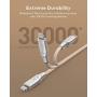 iPhone Charger Xcentz 3ft 2 Pack, Apple MFi Certified Lightning Cable, High-Speed iPhone Charger Cable Durable Braided Charging Cord for iPhone 11/X/XS/XR/XS Max/8/7/7 Plus/6/5s, iPad Mini/Air, Gold