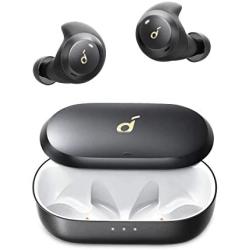 Anker Soundcore Spirit Dot 2 True Wireless Earbuds, Deep Bass, IPX7 Waterproof, Sweatproof, 16H Playtime, Fast Charge, Comfortable AirWings, Bluetooth 5, Mini Sports Earphones, Workout, Gym, Jogging