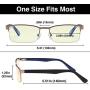 Gamma Ray Blue Light Blocking Gaming Glasses - Amber Tint Anti Glare Eye Strain Digital Screens Computer TV Cell Phones - Not Magnified