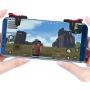 BOKA Slope Shape Pubg ABS Triggers Gamepad Joystick Compatible with All Smartphones for PUBG, Fortnite, Knives Out, Rules of Survival, Survivor Royale, Battle Royale,Critical Ops etc - (Red & Black)