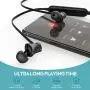 KINGWorld Bluetooth Headphones Neckband 20Hrs Playtime V4.2 Wireless Headset Sport Noise Cancelling Earbuds w/Mic for Gym Running Compatible with iPhone Samsung Android (Black)