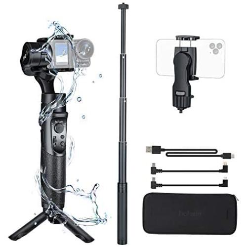 Hohem GoPro Gimbal Stabilizer, iSteady Pro 2 Kit with Phone Holder & Extension Rod, 3 Axis Splash-Proof Gimble IP64, for DJI Osmo Action,GoPro Hero 7/6/5/4/3, Action Cameras(can not Support gopro 8)