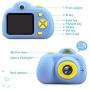 Kids Camera Gifts for 3-9 Year Old Girls,1080P HD Mini Rechargeable Children Shockproof Digital Front and Rear Selfie Camera Child Camcorder Waterproof 2.0” LCD Screen (Blue)