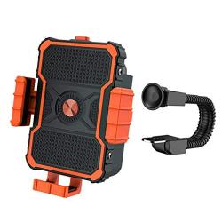 CGKUITER Bike Phone Mount Anti Shake and Stable Cradle Clamp with Mobile Power Mezzanine Bicycle Phone Mount/Bike, Motorcycle Accessories//Bike Phone Holder for iPhone Android Devices Between