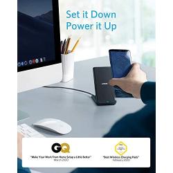 Anker Wireless Charger, PowerWave Stand, Qi-Certified for iPhone 11, 11 Pro, 11 Pro Max, XR, Xs Max, XS, X, 8, 8 Plus, 10W Fast-Charging Galaxy S20 S10 S9 S8, Note 10 Note 9 and More (No AC Adapter)