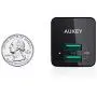 AUKEY USB Wall Charger with Foldable Plug, Ultra Compact USB Charger Dual USB Port 2.4A Output for iPhone 11 Pro Max, iPad Pro, AirPods Pro, Samsung and More