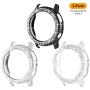Surace Galaxy Watch Active 2 Case 40mm, Bling Frame Protective Case Compatible for Samsung Galaxy Watch Active 2 (3 Packs, Black/Silver/Clear)-40mm