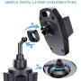 Car Cup Holder Phone Mount，Adjustable Automobile Cup Holder Smart Phone Cradle Car Mount with a Flexible Long Neck Compatible for Cell Phones iPhone Xs Max/X/8/7 Plus/Galaxy and All Smartphones