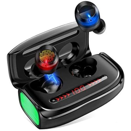 Wireless Earbuds with 3000mAh Charging Case, Upgrated Bluetooth V5.0 Wireless Headphones 170 Hours Music Time, TWS Touch Control Deep Bass Stereo IPX5 Waterproof Earphones for iPhone Android