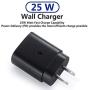 USB C Wall Charger,2-Pack PD 25W Fast Charger and 2-Pack 5-ft USB C to USB C Fast Charging Cable for Samsung Galaxy Note10/Note20/S20/S20+/S20 Ultra,2018 iPad Pro 11/12.9,2020 iPad Pro 11/12.9
