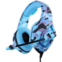 PS4 Gaming Headset 3.5mm Stereo Camouflage Gaming Headphone with Noise Canceling Microphone for Xbox One S PC PS4 Smartphones Laptop Computer