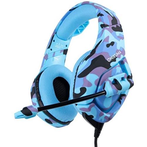 PS4 Gaming Headset 3.5mm Stereo Camouflage Gaming Headphone with Noise Canceling Microphone for Xbox One S PC PS4 Smartphones Laptop Computer