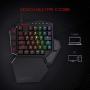 Redragon K585 DITI One-Handed RGB Mechanical Gaming Keyboard, Blue Switches, Type-C Professional Gaming Keypad with 7 Onboard Macro Keys, Detachable Wrist Rest, 42 Keys