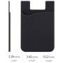 Pofesun Adhesive Phone Wallet, [3 Pack] Ultra Thin Stick-on Silicone Credit Card Holder Sticker Adhesive Cell Phone Wallet Compatible for iPhone, Samsung, Most Android Smart Phones.(Black)