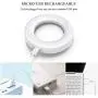 Selfie Ring Light with 40 LEDs, Rechargeable Selfie Fill Ring Light with Retaining Clip On，for Cell Phone, Laptop, Photography,Video Lighting,Makes up