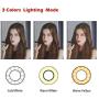 Fimghsoo Selfie Ring Light with Cell Phone Holder for Live Stream/Makeup/Video Chat, LED Camera Beauty Light with Flexible Arms[3-Light Mode][10-Level Brightness], Compatible iPhone Android Phone