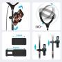 8" Selfie Ring Light with Stand & Cell Phone Holder LED Ringlight for Live Stream/Makeup/YouTube Video/Selfie/Vlog, Compatible with iPhone Xs Max XR Android