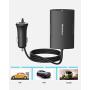 Wishinkle UL Certified 4 Port Multi USB Passenger 4.92ft Car Charger, Front Back/Rear Seat 4.8A Adapter, Compatible for iPhone Xs/Max/XR/X/8, iPad Pro/Air 2/Mini, Samsung Galaxy Note9/S9/S9+ and More