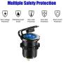 YONHAN 36W Quick Charge 3.0 Dual USB Car Charger Socket, Waterproof 12V USB Outlet with Blue LED & 10A Fuse for 12V/24V Marine Boat Golf Cart Truck Motorcycle and More